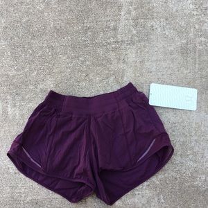 Plum colored Lululemon shorts. Never worn